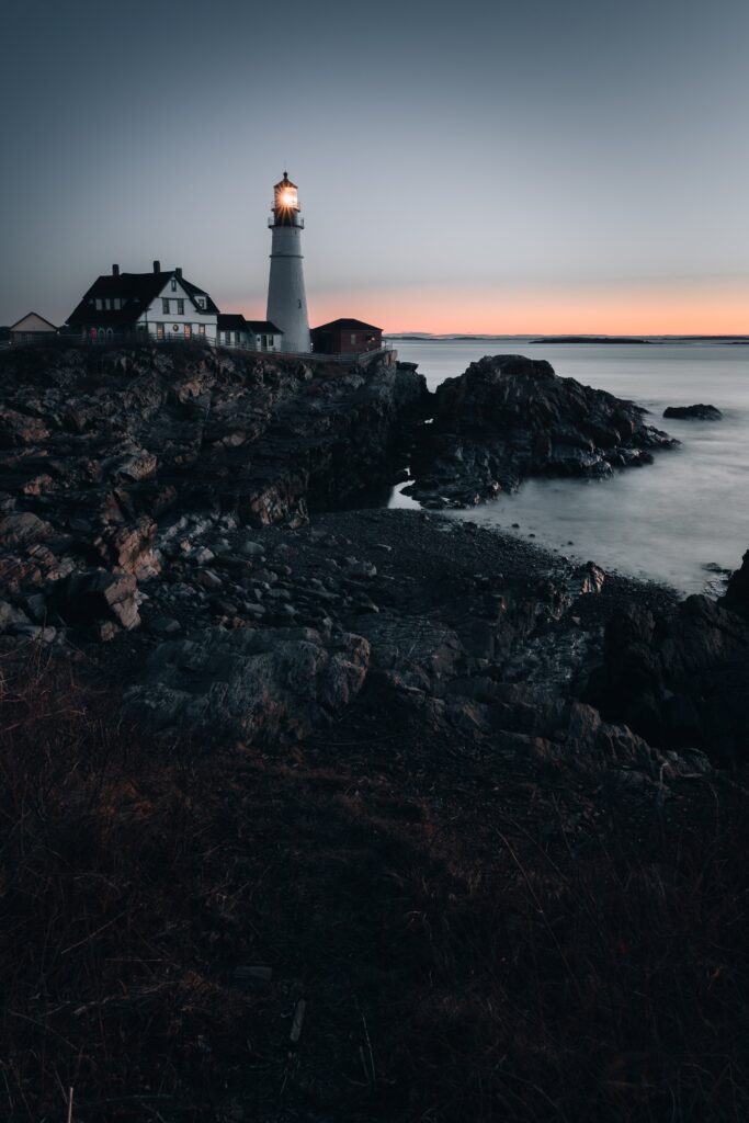 Portland is one of the best fall day trips from Boston with kids - Portland Head Light