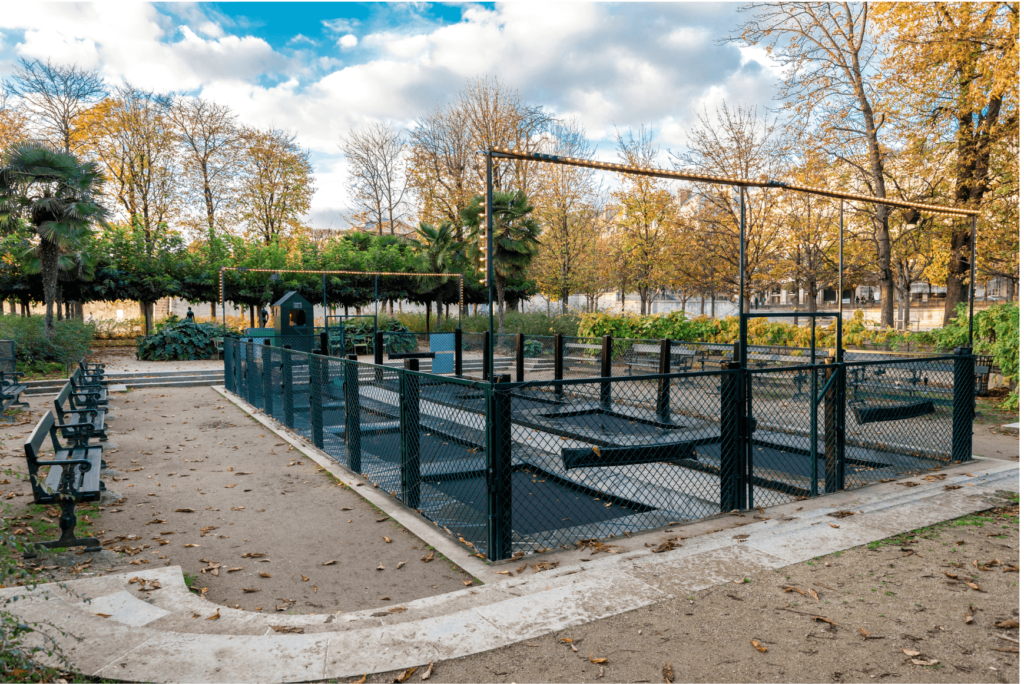 One of the best playgrounds in Paris is located at the Tuileries Garden.
