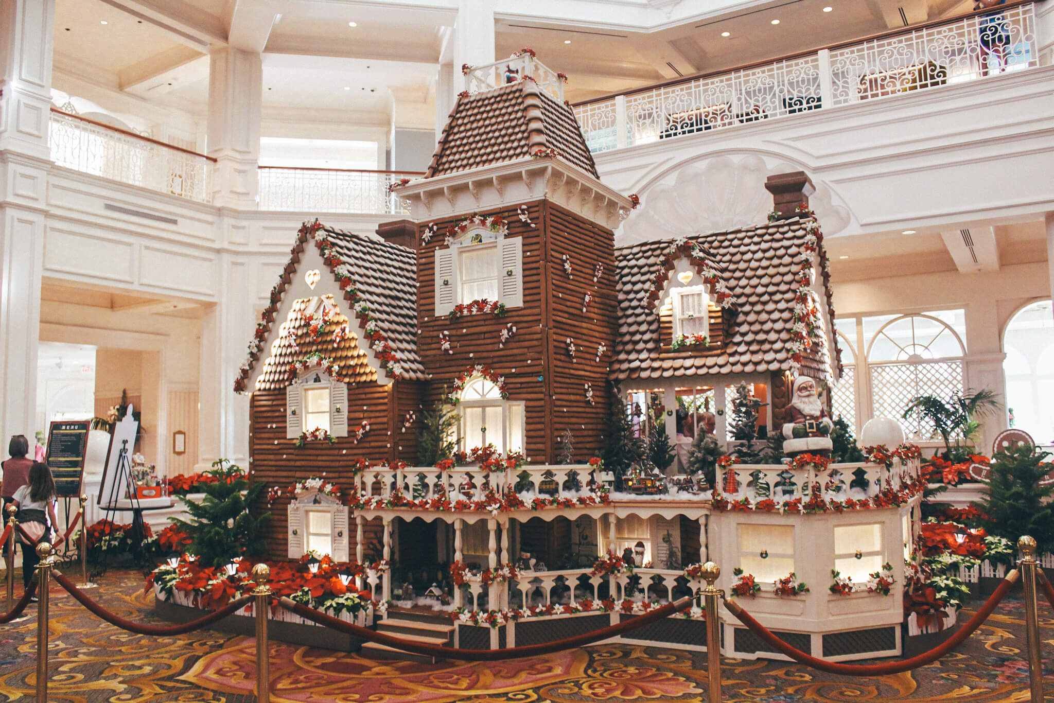 The Grand Floridian is one of the most beautifully decorated Disney Hotels for Christmas
