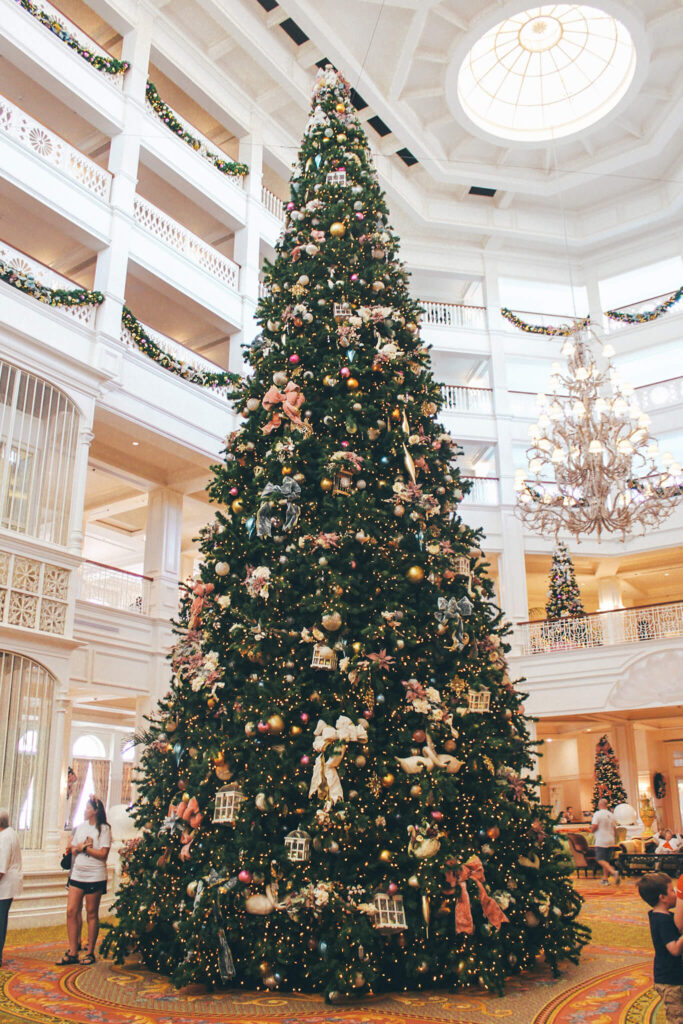 Disney's Grand Floridian Resort is one of the most beautifully decorated Disney Hotels for Christmas