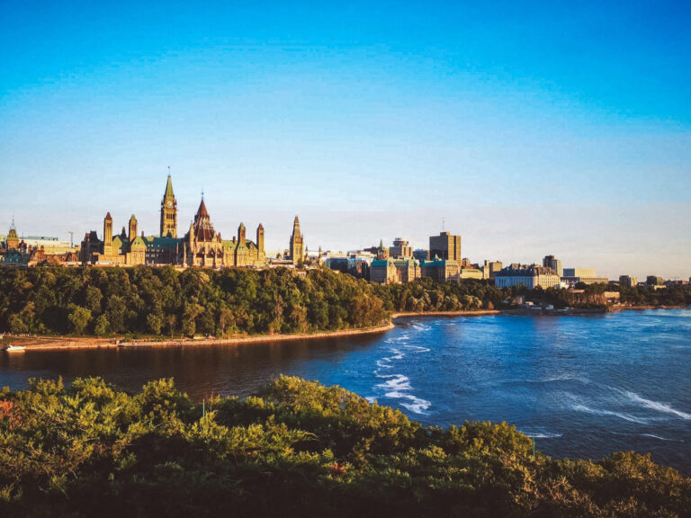 Canada Parliament near the Ottawa River, in Ottawa, Canada.