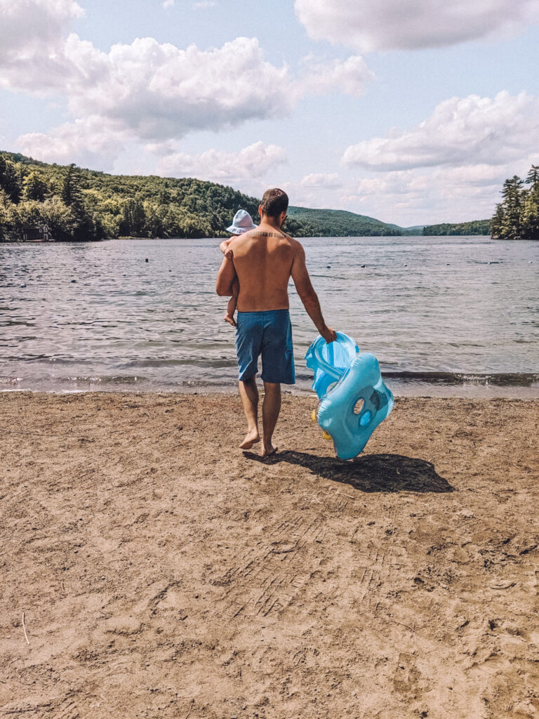 Baby floats are one of the baby beach essentials that you should pack for a day at the beach with a baby