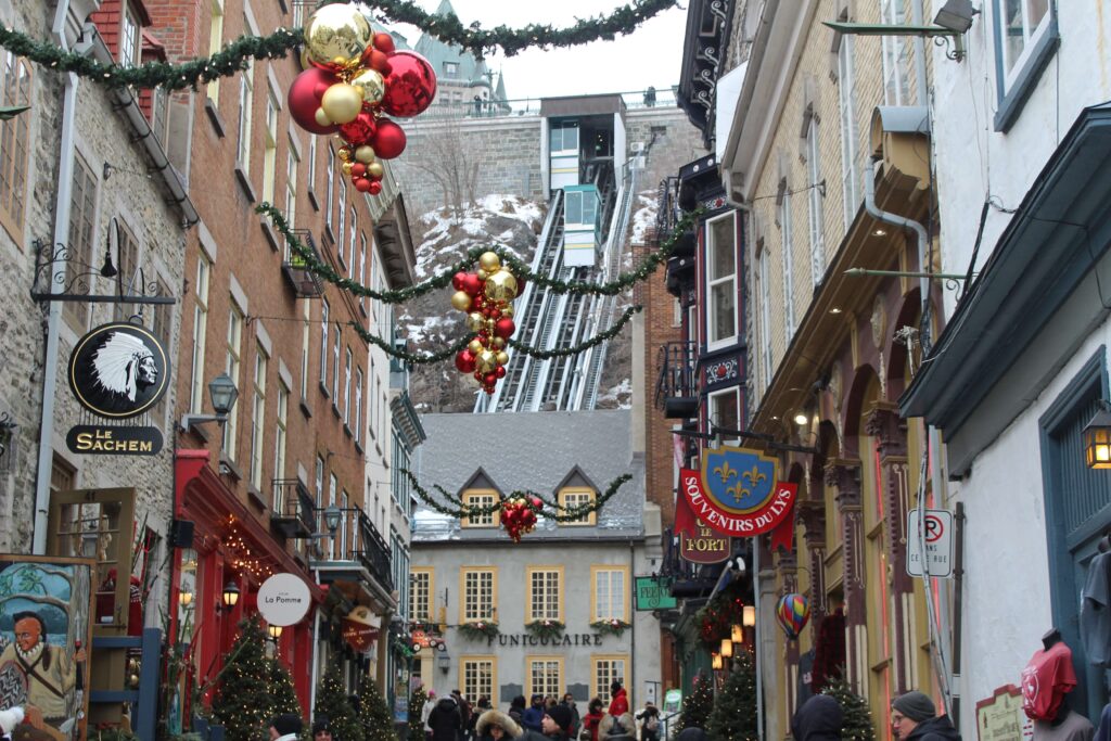 The Petit Champlain is one of the best things to do in Quebec City in winter with kids