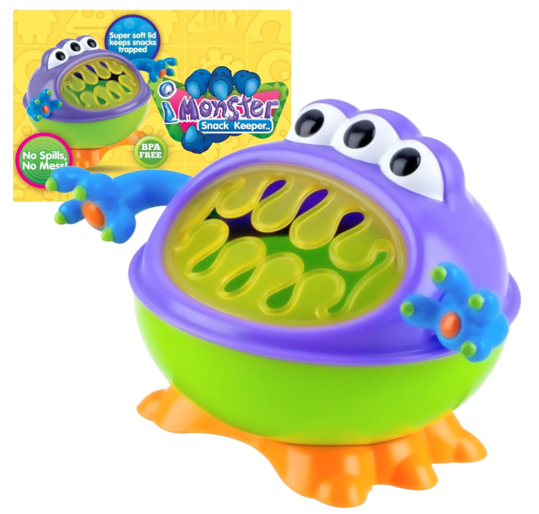 Thanks to its fun design, the Nuby 3-D Monster Snack Keeper is one of the coolest snack cups for toddlers.