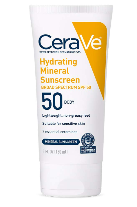 CeraVe 100% is a great sunscreen for kids as it's hydrating and non-greasy