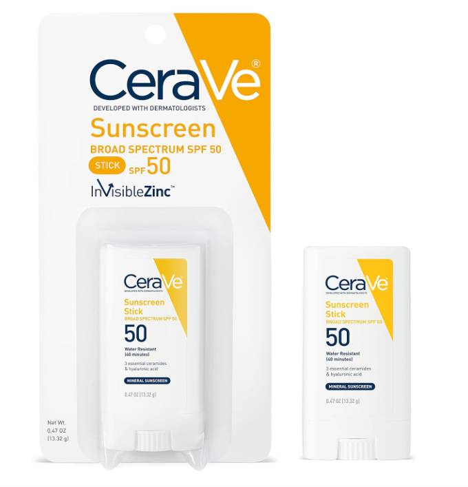 CeraVe offers one of the most hydrating sunscreen sticks for kids