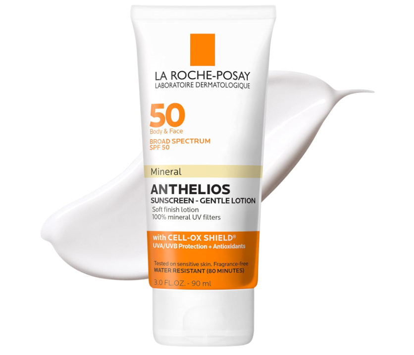La Roche-Posay's Anthelios Mineral Sunscreen SPF 50 is the best sunscreen for kids and adults