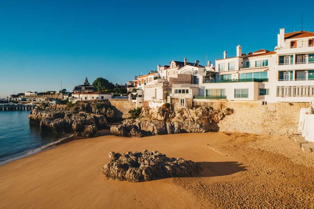 Praia da Rainha (Queen's Beach) is one of the most beautiful beaches in Cascais