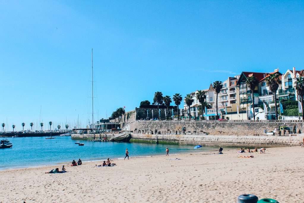 Praia da Ribeira is one of the most central Cascais beaches