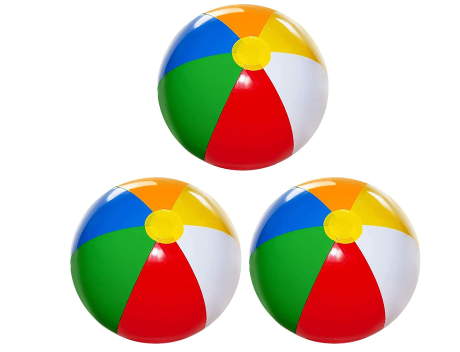 Beach inflatable balls are cool beach toys for toddlers