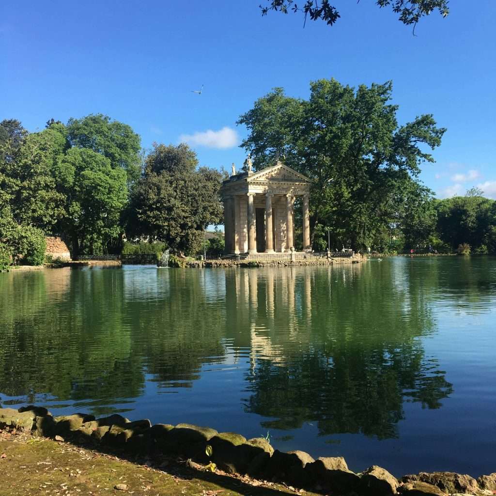 Villa Borghese Gardens is one of the best things to do in Rome in September- it's the perfect weather to enjoy outdoor activities.