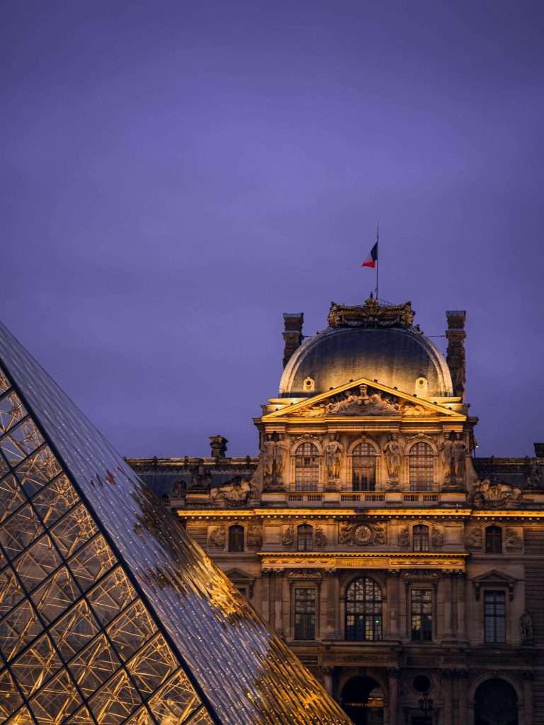 The Louvre Museum at night