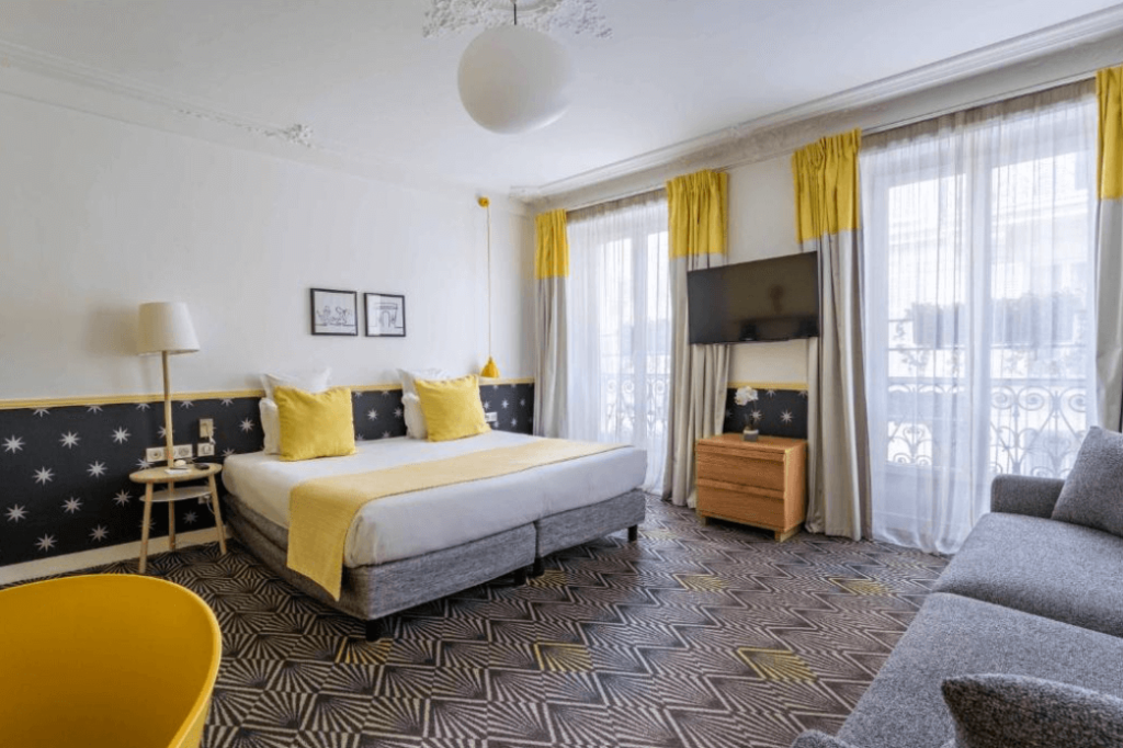 A family room at hotel Augustin by Astotel in Paris.